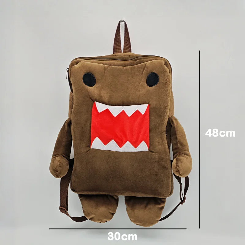 Mochila Infantil Unissex de Pelúcia Domo Kun